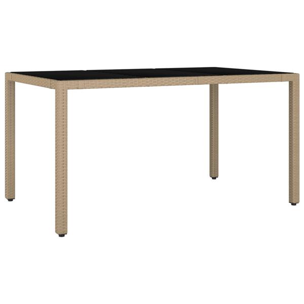 Grote foto vidaxl 5 delige tuinset met kussens poly rattan beige tuin en terras tuinmeubelen