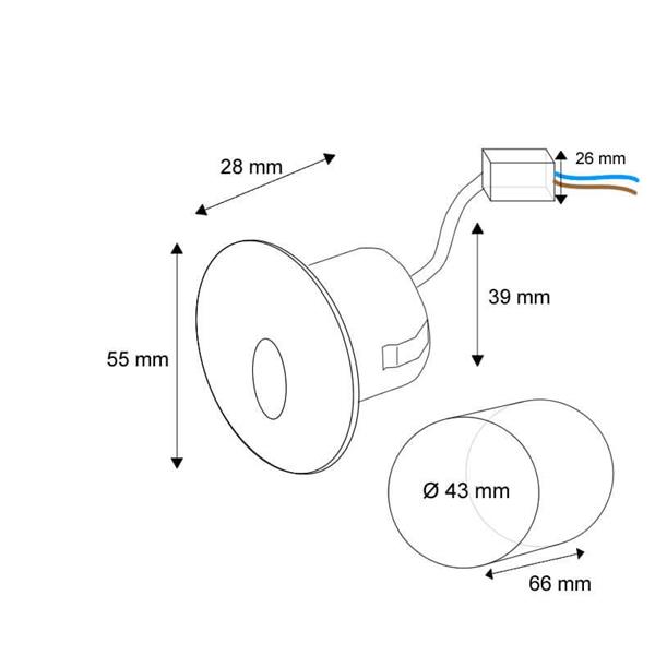 Grote foto trap wandverlichting led zwart 1 watt rond huis en inrichting overige