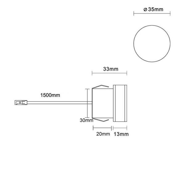 Grote foto wandlamp inbouw led 1 watt otus 4 stuks huis en inrichting overige