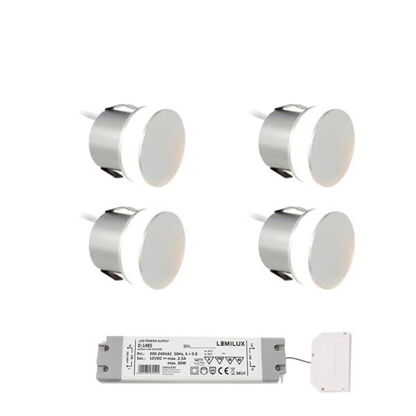 Grote foto wandlamp inbouw led 12 volt otus 4 stuks zilver huis en inrichting overige