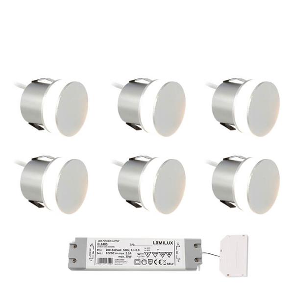 Grote foto 12 volt otus led inbouwspot zilver 6 stuks huis en inrichting overige