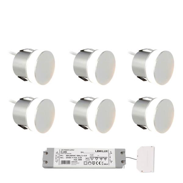 Grote foto 12 volt otus led inbouwspot zilver 6 stuks huis en inrichting overige