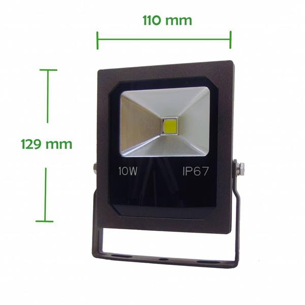 Grote foto led bouwlamp 10 watt 3000k warm wit ip67 crius tuin en terras verlichting