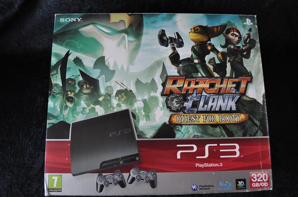 Grote foto sony playstation 3 slim ratchet clank quest for booty bundle spelcomputers games playstation 3