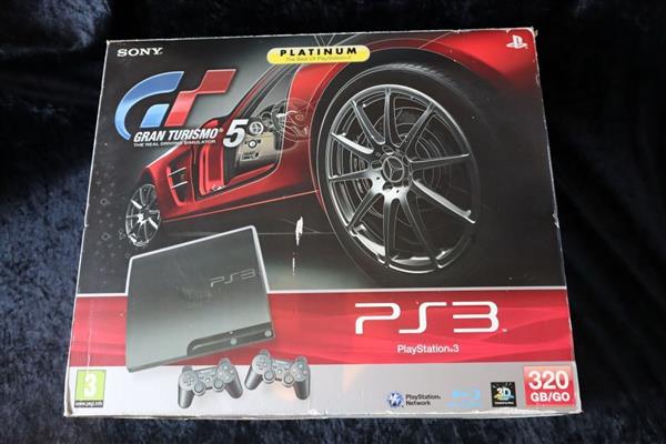 Grote foto playstation 3 ps3 slim 320 gb gran turismo 5 edition spelcomputers games playstation 3