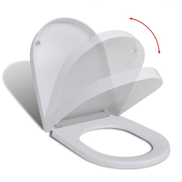 Grote foto vidaxl toiletbril soft close met quick release ontwerp vierkant wit doe het zelf en verbouw sanitair