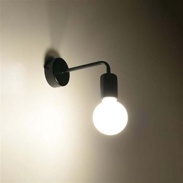 Grote foto muurlamp duomo e27 zwart wandlamp industri el ip20 230v ac huis en inrichting overige