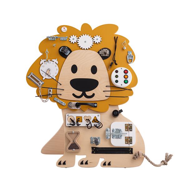 Grote foto sensorisch bord lion wandboard hangend kinderen en baby overige