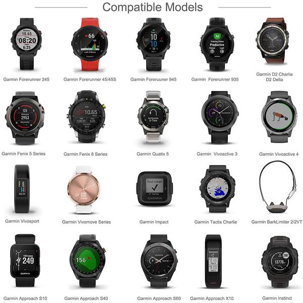 Grote foto drphone garmin fenix 6 6s 5 5s 5x garmin venu vivoactive 3 forerunner 935 945 oplader usb kleding dames horloges