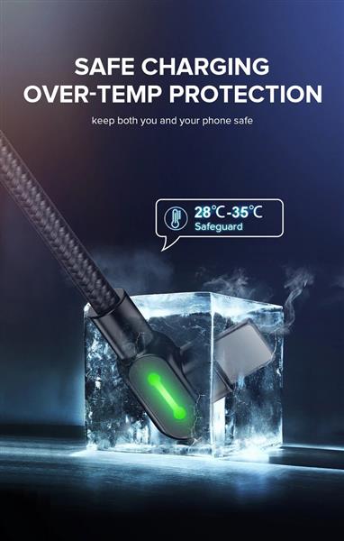 Grote foto drphone mdd series lightning oplaadkabel 2.4a oplaadsnoer 90 graden haaks nylon gevlochten kabel telecommunicatie opladers en autoladers