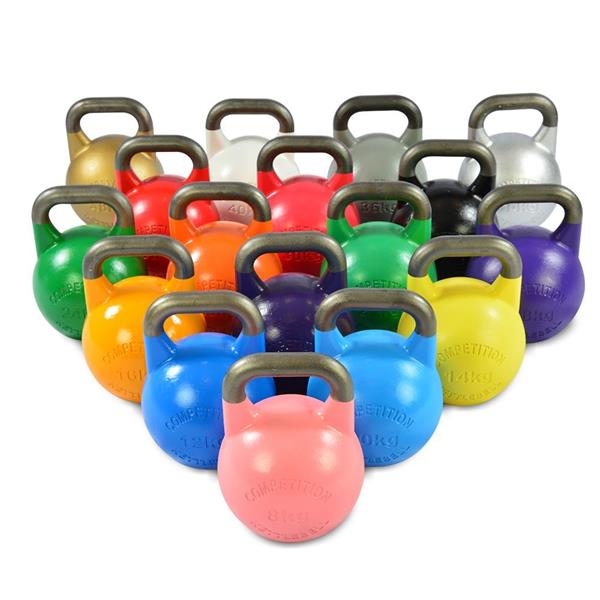 Grote foto body solid competition kettlebells kbco 8 48 kg 44 kg zilver sport en fitness fitness