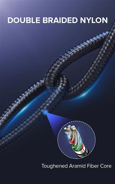 Grote foto drphone mdd series lightning oplaadkabel 2.4a oplaadsnoer 90 graden haaks nylon gevlochten kabel telecommunicatie opladers en autoladers