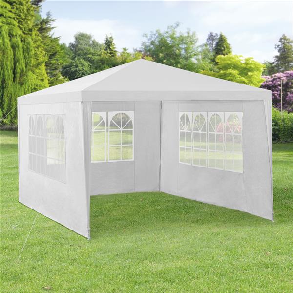 Grote foto paviljoen partytent met 4 zijwanden 4x3x2 55 m wit tuin en terras tuinmeubelen