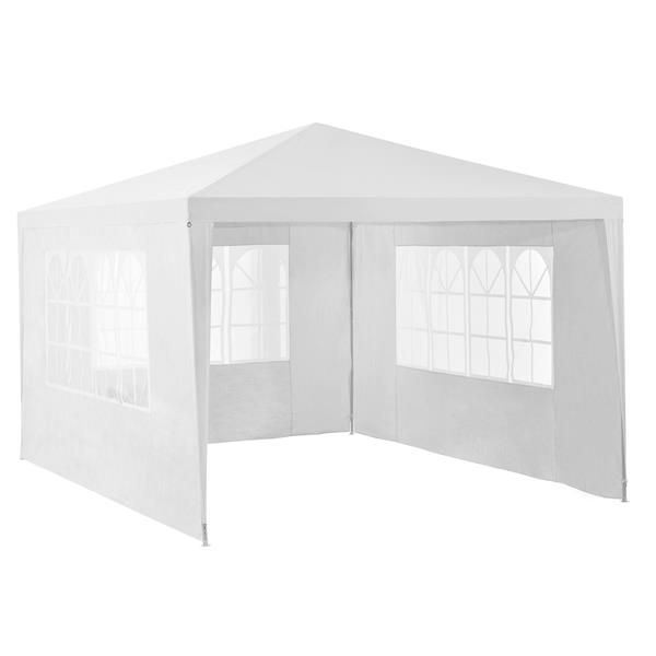 Grote foto paviljoen partytent met 4 zijwanden 4x3x2 55 m wit tuin en terras tuinmeubelen