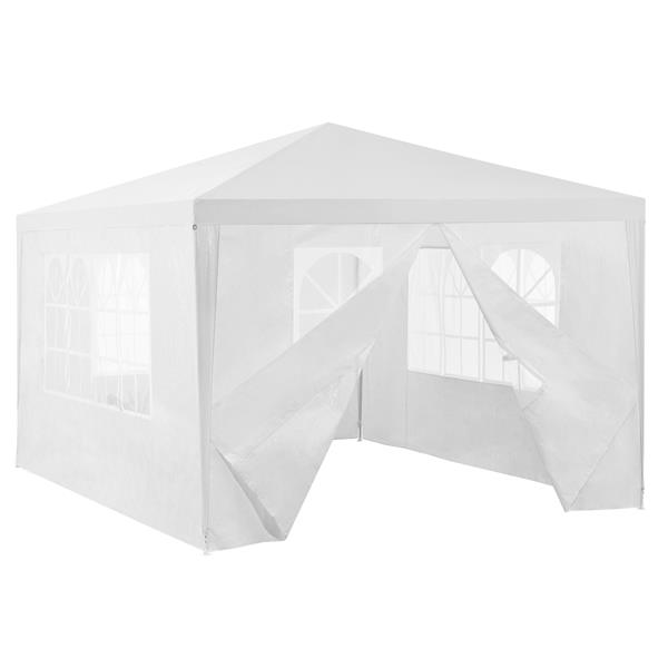 Grote foto paviljoen partytent met 4 zijwanden 4x3x2 55 m wit tuin en terras tuinmeubelen