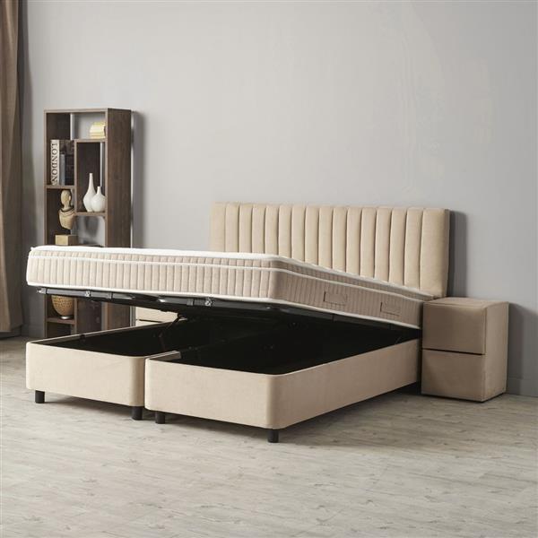 Grote foto cindy 2 persoons opbergbed beige beds supply huis en inrichting bedden