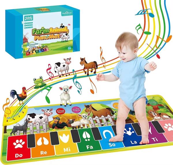 Grote foto muziek speelmat boerderij dieren muziekmat pianomat kinderen en baby overige