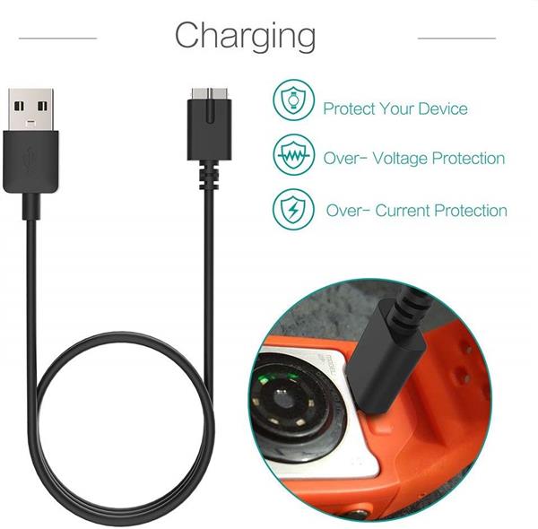 Grote foto drphone usb oplader usb oplaadkabel magnetisch geschikt voor polar m430 gps watch 1m zwart telecommunicatie opladers en autoladers