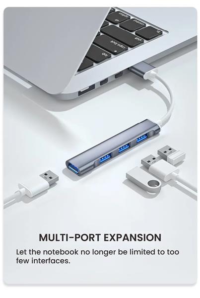 Grote foto drphone onvia2 mini aluminium usb 3.0 2.0 hub adapter 4 poorten dock extra usb poort aansl computers en software overige computers en software