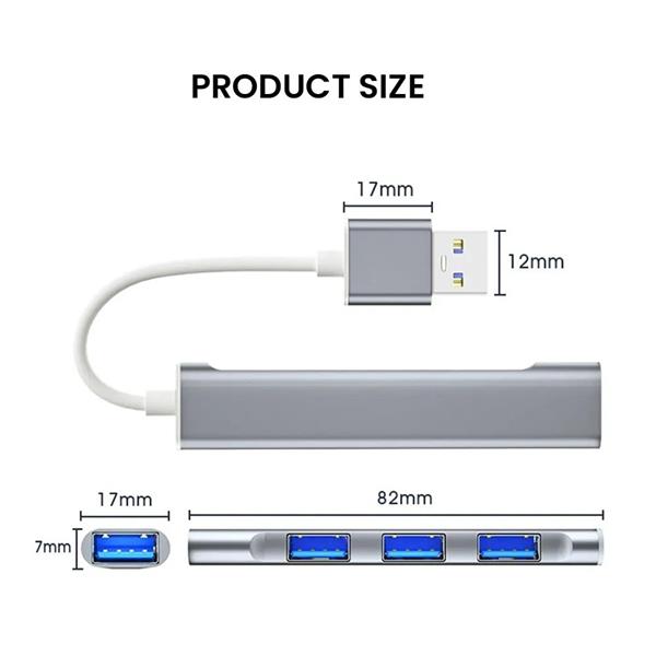 Grote foto drphone onvia2 mini aluminium usb 3.0 2.0 hub adapter 4 poorten dock extra usb poort aansl computers en software overige computers en software