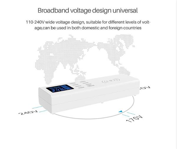 Grote foto drphone smartc3 usb laadstation met 8 usb poorten 2.4a digitale led display draadloos laden telecommunicatie opladers en autoladers