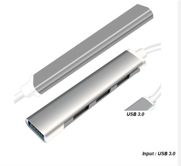 Grote foto drphone onvia2 mini aluminium usb 3.0 2.0 hub adapter 4 poorten dock extra usb poort aansl computers en software overige computers en software