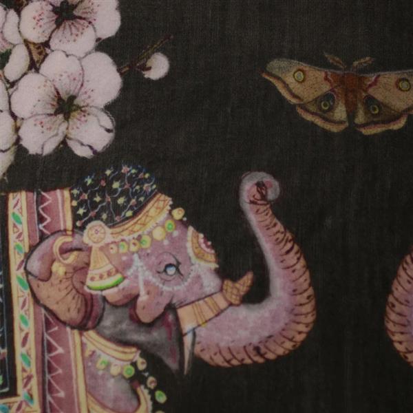 Grote foto simone bruns cashmere shawl elephant ceremony kleding dames overige kledingstukken