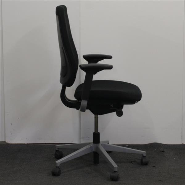 Grote foto p466 work 1 bureaustoel zwart lichtgrijs 1d armleuning huis en inrichting stoelen