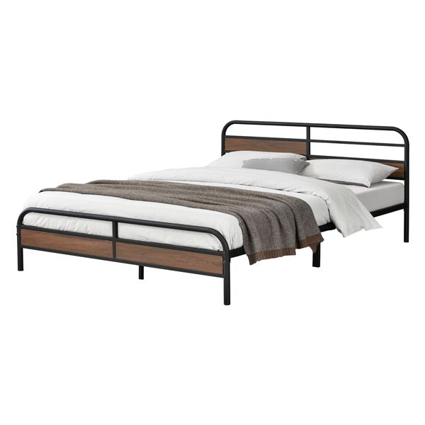 Grote foto metalen bed aarau bedframe met bedbodem zwart 180x200 cm huis en inrichting bedden