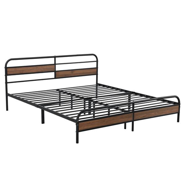 Grote foto metalen bed aarau bedframe met bedbodem zwart 180x200 cm huis en inrichting bedden