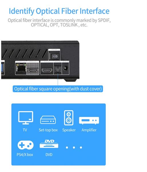 Grote foto drphone goldplate digitale audio toslink 5.1 dolby stereo sound spdif fiber optische audiokabel telecommunicatie opladers en autoladers