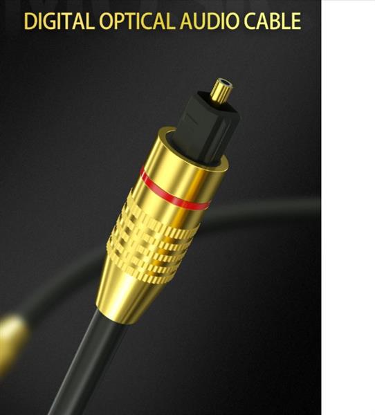 Grote foto drphone goldplate digitale audio toslink 5.1 dolby stereo sound spdif fiber optische audiokabel telecommunicatie opladers en autoladers