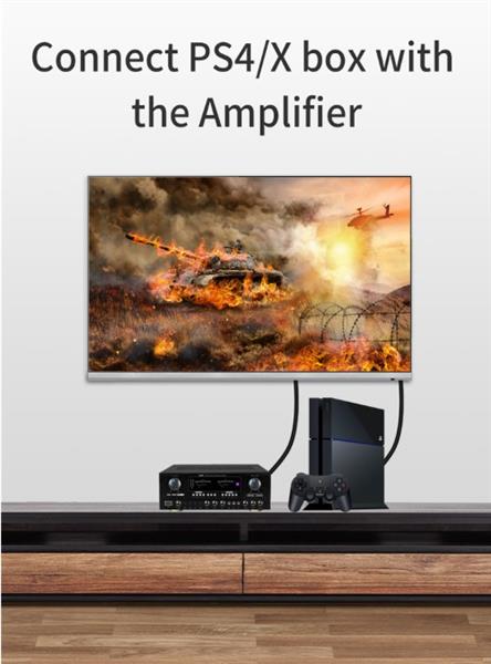 Grote foto drphone goldplate digitale audio toslink 5.1 dolby stereo sound spdif fiber optische audiokabel telecommunicatie opladers en autoladers