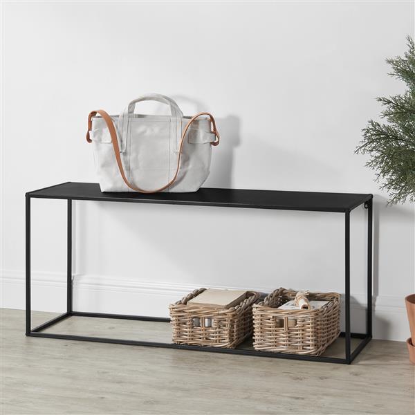 Grote foto console tafel sidetable metaal 50x115x32 cm zwart mat huis en inrichting stoelen