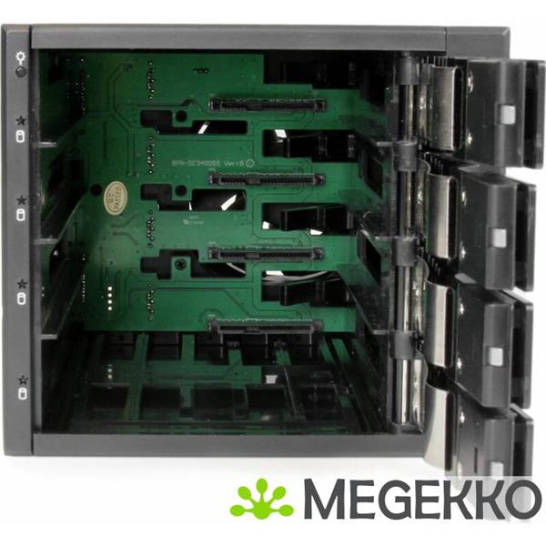 Grote foto startech.com trayless hot swappable mobile rack backplane 4x 3 5 inch sas ii sata computers en software overige computers en software