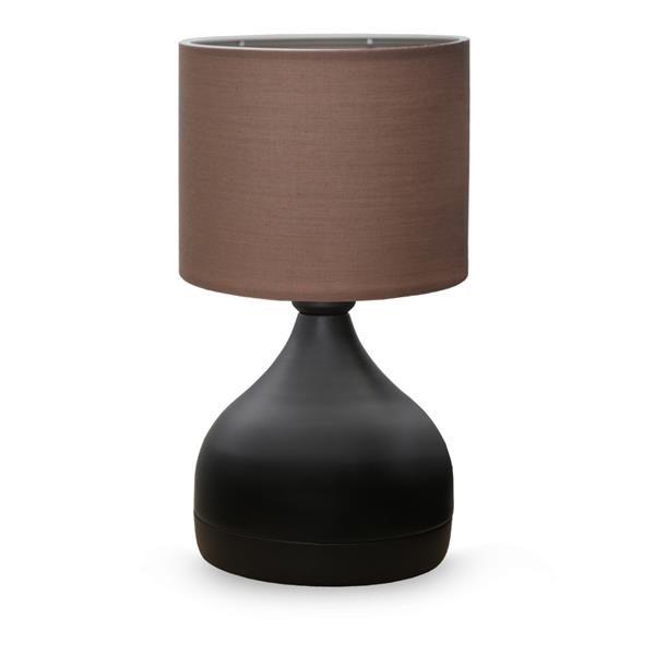 Grote foto lux.pro tafellamp shoreham bureaulamp 32 cm e27 zwart en bruin huis en inrichting tafellampen
