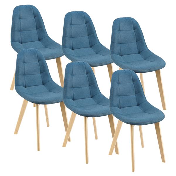 Grote foto eetkamerstoel kopparberg 86x53x47 cm set van 6 blauw huis en inrichting stoelen