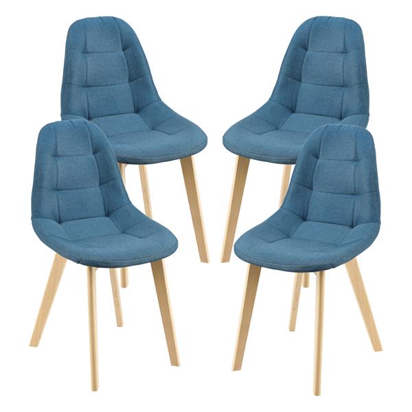 Grote foto eetkamerstoel kopparberg 86x53x47 cm set van 4 blauw huis en inrichting stoelen