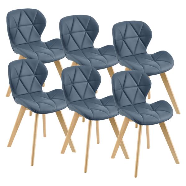 Grote foto eetkamerstoel almhult 81x57x49 cm set van 6 blauw huis en inrichting stoelen