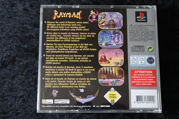 Grote foto rayman playstation 1 ps1 platinum no front cover spelcomputers games overige playstation games