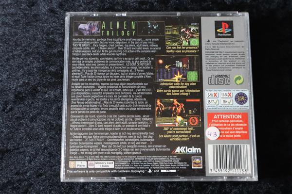 Grote foto alien trilogy playstation 1 ps1 platinum no front cover spelcomputers games overige playstation games