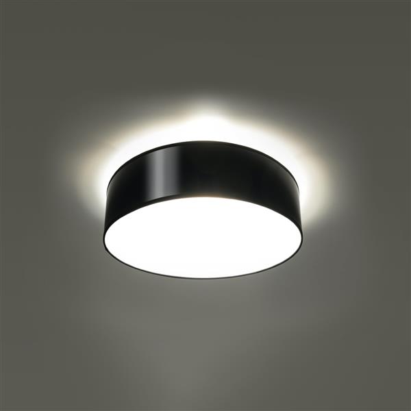Grote foto plafondlamp arena 35 zwart 2x e27 excl lichtbron 35cm x 11cm ip20 230v ac huis en inrichting overige