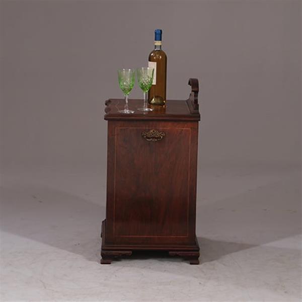 Grote foto wijnkist of lectuurkastje dit antieke ingelegde turfkastje staat er openminded in no.931130 antiek en kunst stoelen en banken