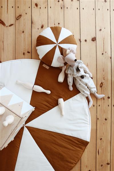 Grote foto patchwork circus mat caramel candy caramel kinderen en baby complete kinderkamers