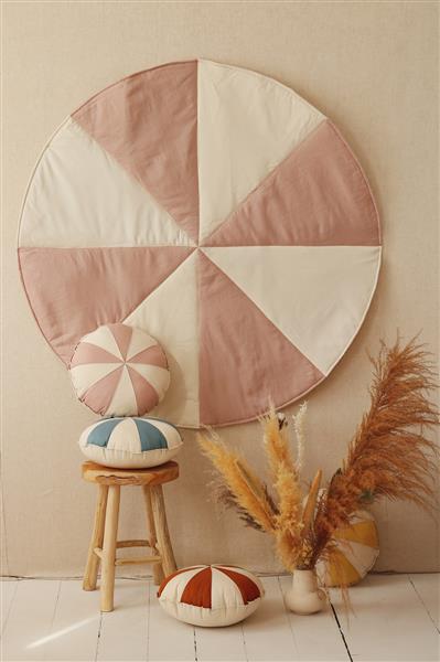 Grote foto patchwork circus mat powder pink candy powder pink kinderen en baby complete kinderkamers
