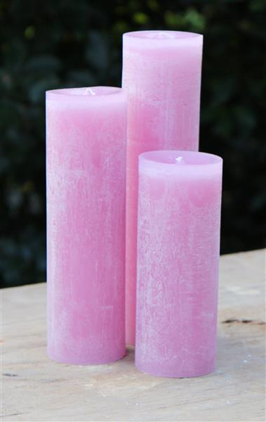 Grote foto krulkaarsen bika kaarsen set van 3 oud roze 333158 huis en inrichting woningdecoratie