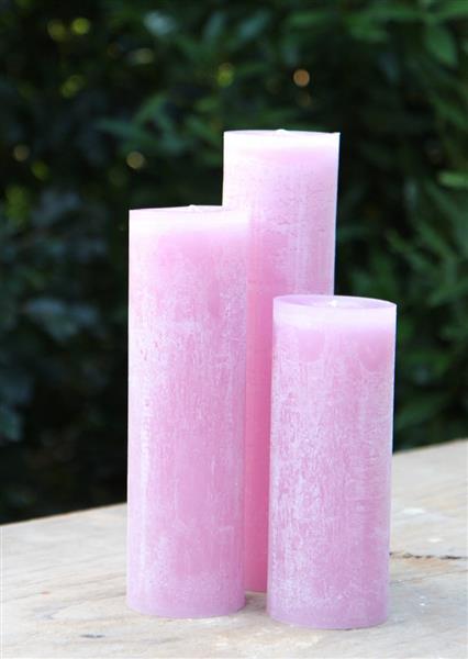 Grote foto krulkaarsen bika kaarsen set van 3 oud roze 333158 huis en inrichting woningdecoratie