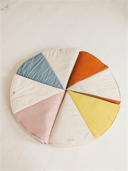 Grote foto patchwork circus mat blue candy blue kinderen en baby complete kinderkamers