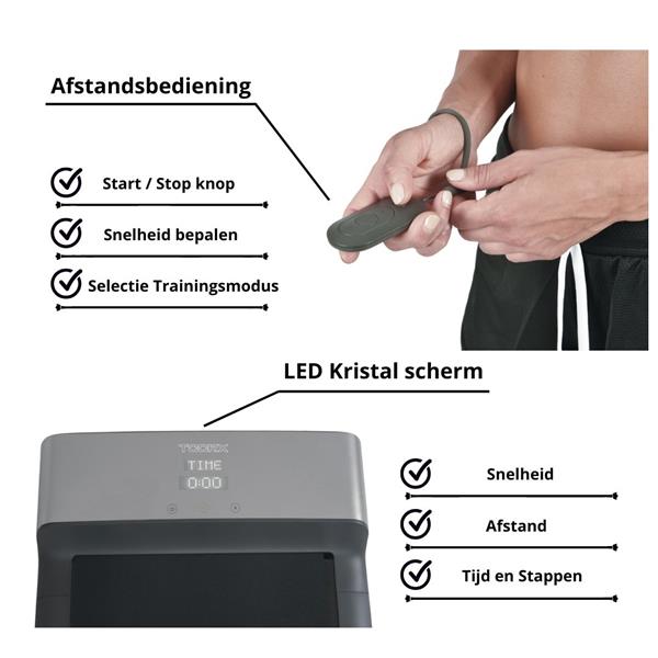 Grote foto toorx fitness loopband wp g walking pad met display sport en fitness fitness