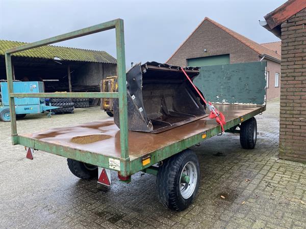 Grote foto landbouwwagen platte wagen agrarisch aanhangwagens